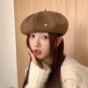 Autumn and Winter Beret Hat for Women Warm British Retro Pumpkin Hat Japanese Fashion Casual Literary Painter Hat Newsboy Hat