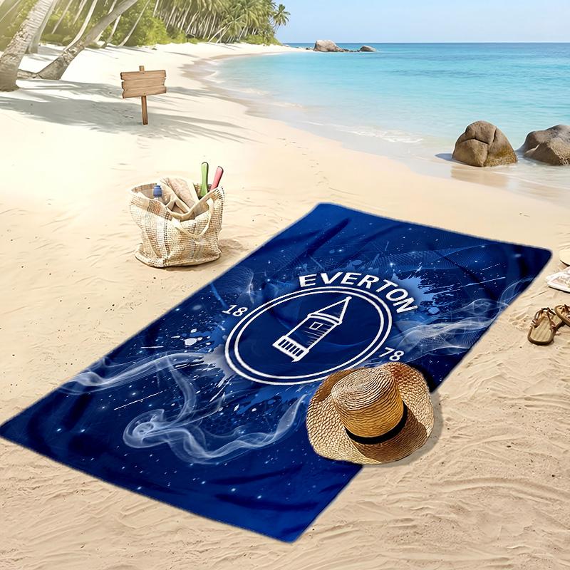 Everton Football Print Beach Towel, Large Soft Quick Dry Towel for Beach Camping Swimming