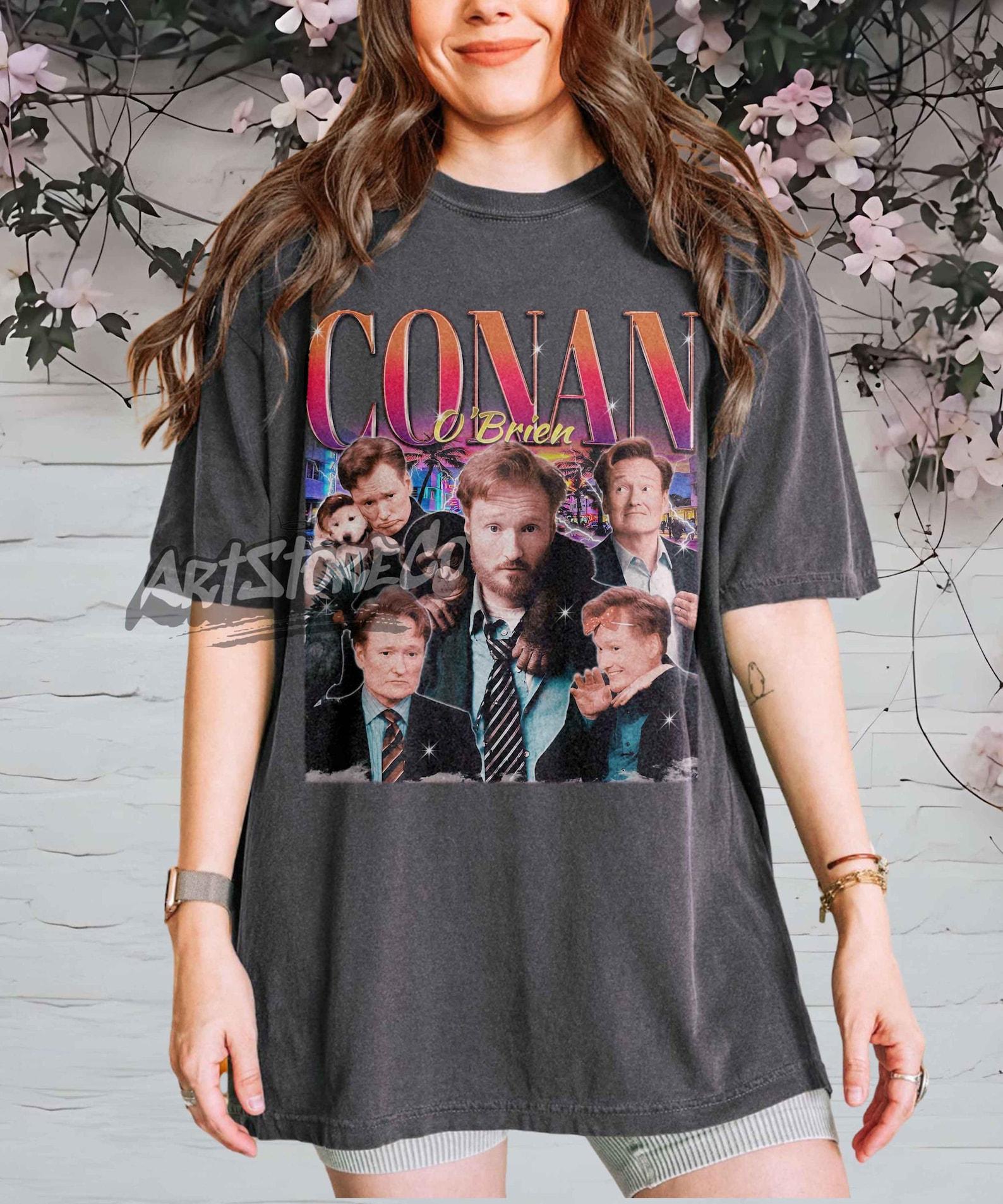 Conan O Brien Retro Collage T-Shirt, Vintage Talk Show Graphic Tee S