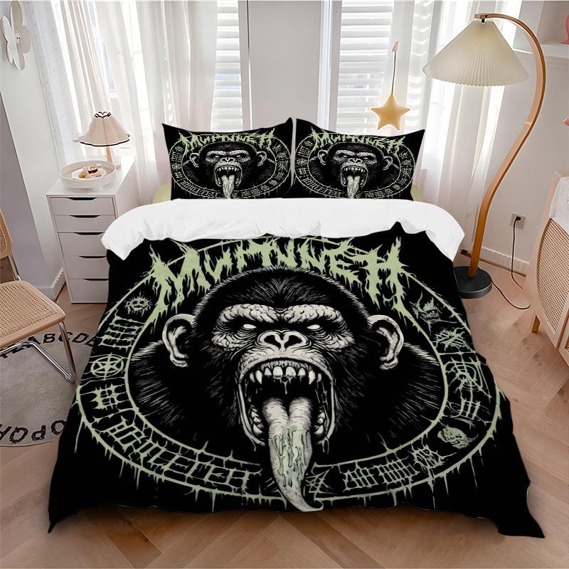 3pcs Mutant Monkey Bedding Set - Includes One Quilt Cover and Two Pillowcases (No Core) - Anime Cartoon Design, Perfect for Bedroom and Gues