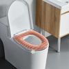 Winter Warm Toilet Seat Cover Mat Portable Bathroom Toilet Pad Cushion with Handle Thickened Soft Washable Warmer Accessories