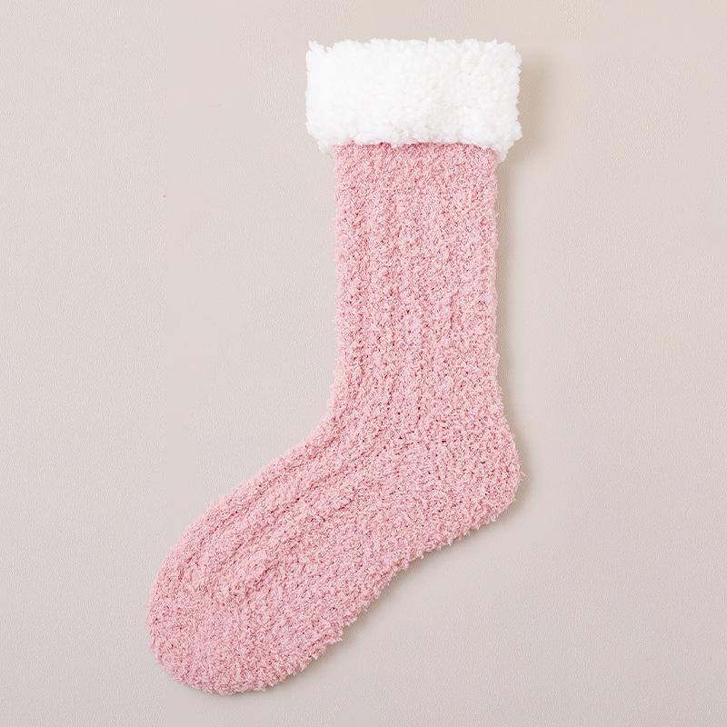 Coral Velvet Socks Women's Winter Plus Velvet Thick Warm Floor Socks Home Sleep Plush Autumn Winter Snow Moon Socks