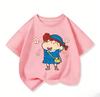 Soft Children's Short-Sleeve T-Shirt Crayon Shin-chan Cartoon Crew Neck Summer Street Style Top