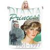 Diana Prinzessin Vintage Stil 1961-1997 Decken Flanell Druck Tragbar Weiche Überwurfdecken für Bett Büro Steppdecke