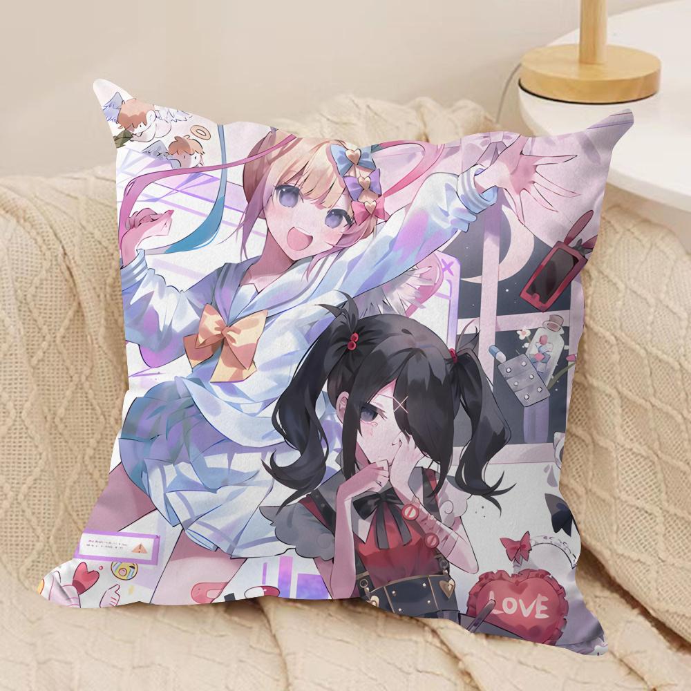 NNeedy Girl Streamer Overloa Cushion Cover Silky Short Plush Invisible Zipper Dustproof Sofa Pillow Case for Home Decor
