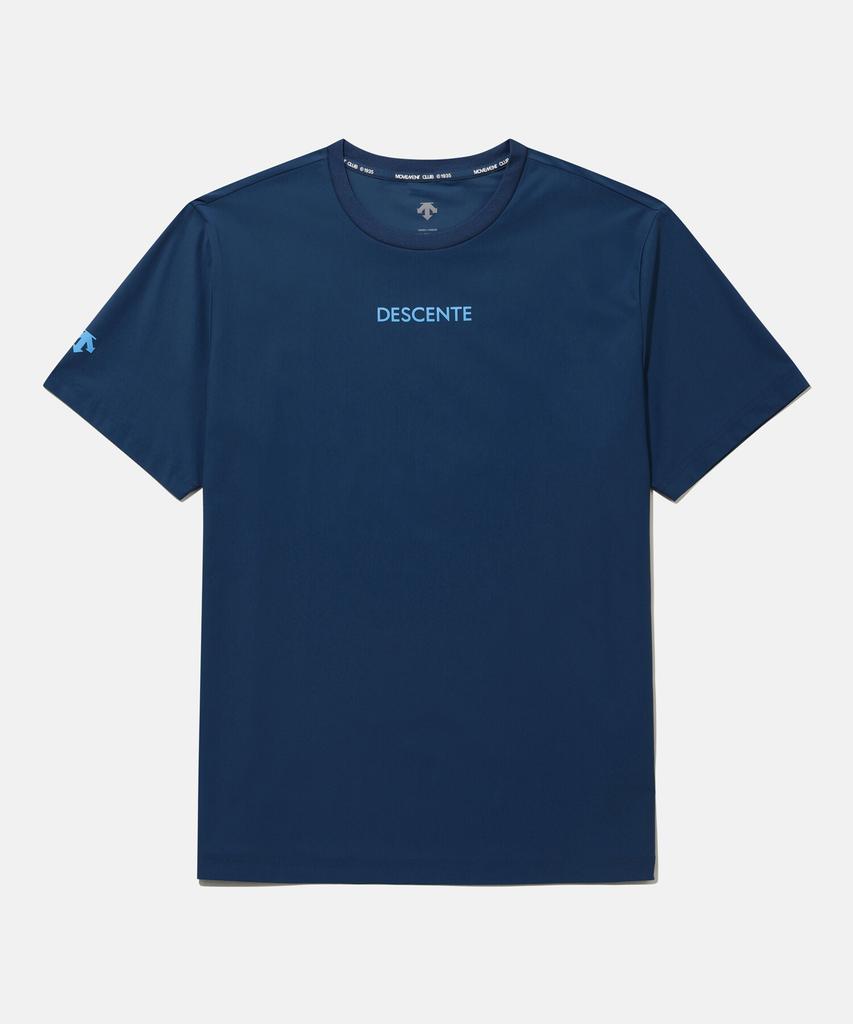 DESCENTE Cooling Tricot Wording White Graphic Short Sleeve T-Shirt Navy Sr223Ets58 (A Type)