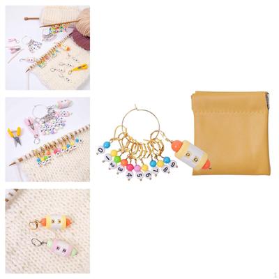 Knitting Stitch Marker Crochet Multifunction Reusable with Storage Bag DIY Projects Sewing