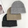 Hat Women's Solid Color Versatile Face Small Knitted Hat Tide Autumn and Winter Wool Hat Warm Ear Protector Cold Hat Pullover Hat