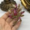 SKEDS Vintage Women Men Fashion Crystal Cross Baroque Style Badges Brooch Retro Unisex Rhinestone Luxury Pin Corsages Jewelry