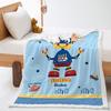 Digital Printed Wish Cartoon Student with Lamb Fleece Crystal Fleece Blanket