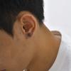 Natural Stone Studs Earrings for Men Women, Stainless Steel Hypoallergenic Small Round Earrings,Unisex Vintage Boho Jewelry Gift