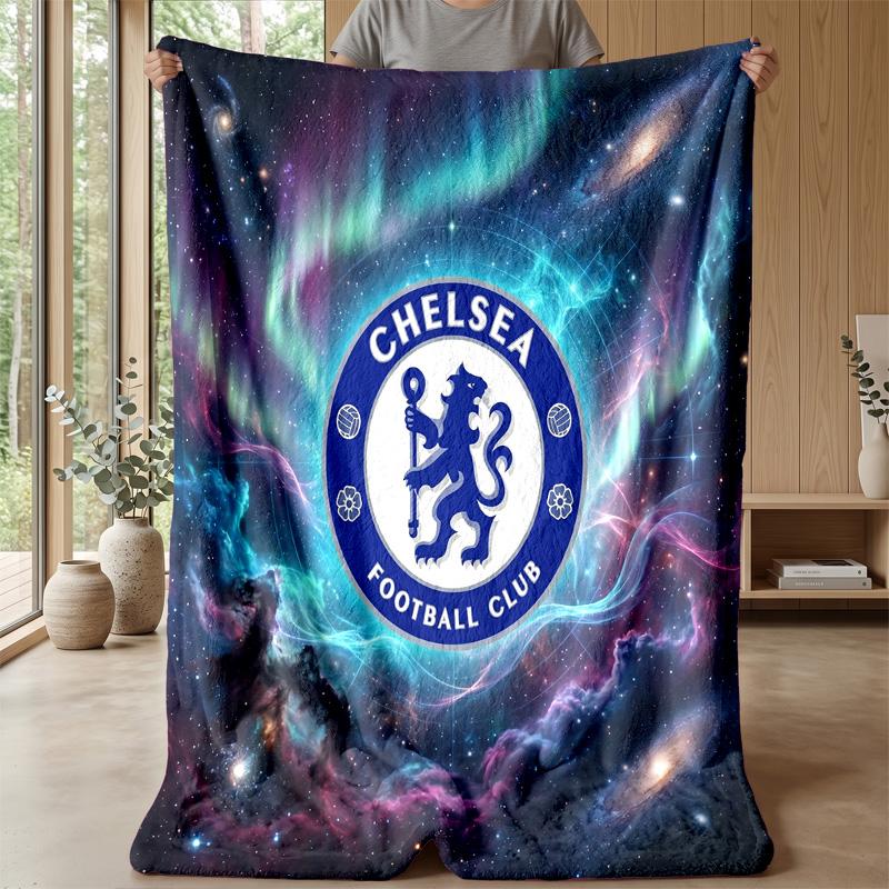 Chelsea FC Theme blanket Soft Flannel Blanket Plush Throw Blanket Cozy Sofa Bed Blanket for Home Decor
