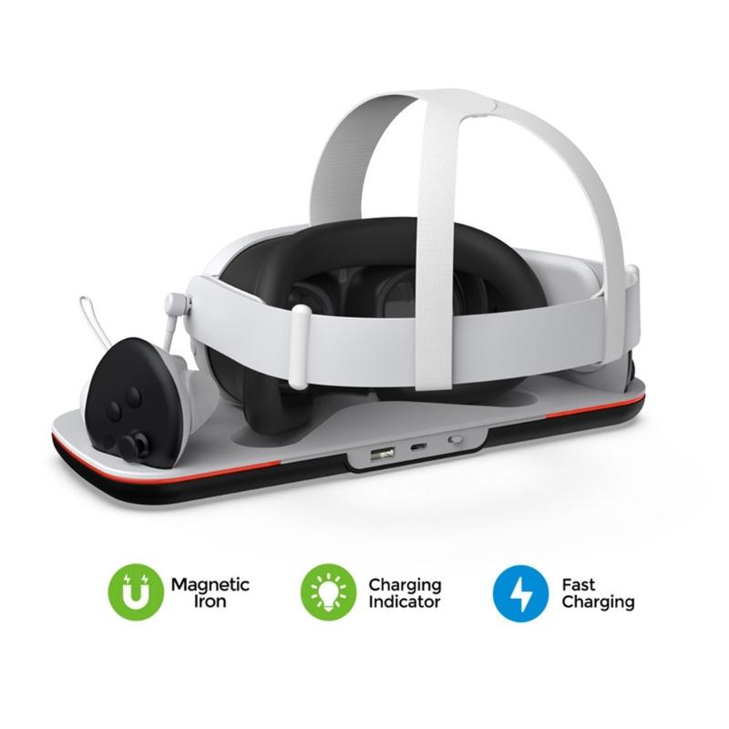 Magnetic Fast Charging Stand for 3S Accessories with Two Rechargeable Batteries