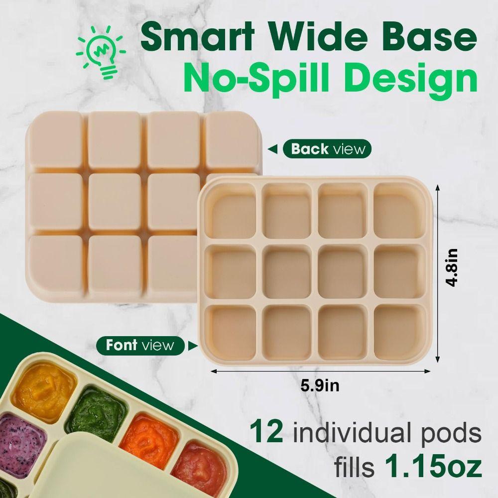 With Lids Baby Food Freezer Tray Silicone Material Baby Food Storage Container For Baby