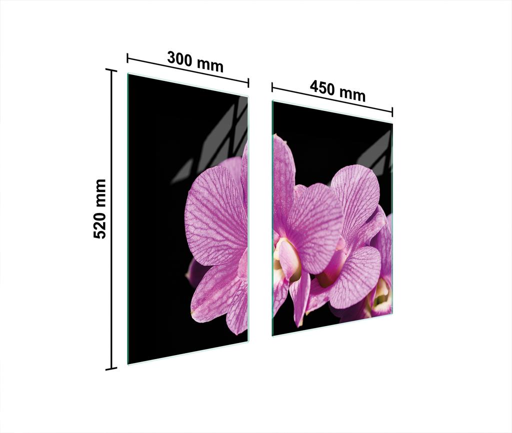 GLAS-SCHUTZPLATTE 75x52 ORCHIDEE