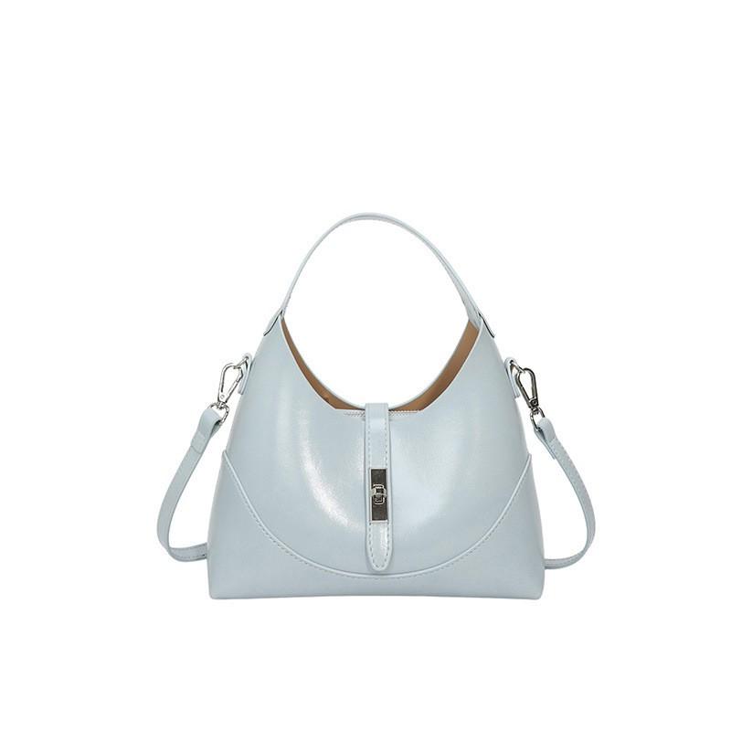 Elegant Minimalist Single Shoulder Bag With Snap - PU Water Bucket Tote Daily Commute Travel