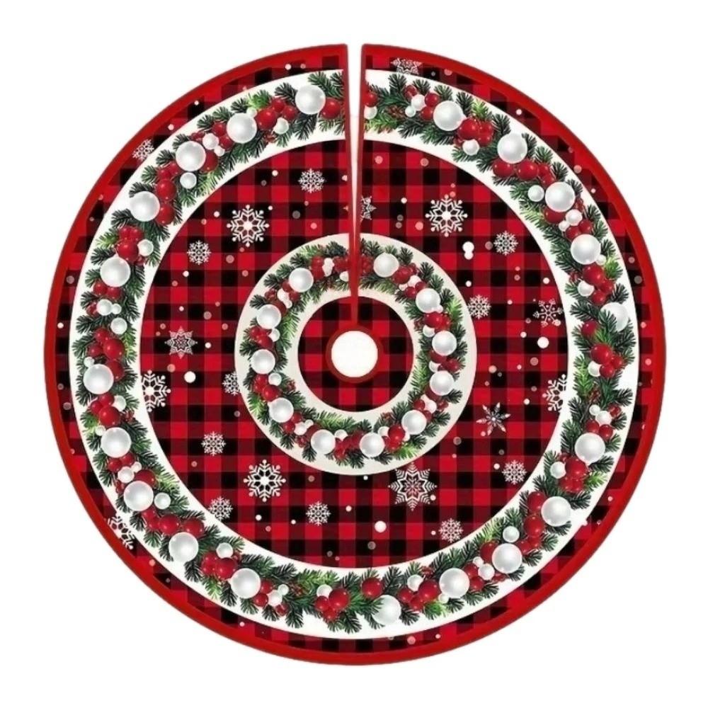 Round Christmas Tree Skirts 90cm 35in Xmas Tree Foot Cover Christmas Tree Mat Wedding