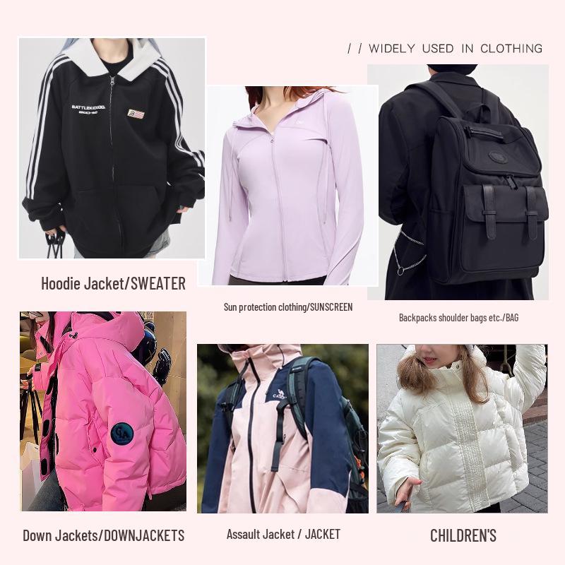 Nylon & Metal Zipper Pull for Jackets and Bags (No. 3 & No. 5)