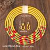 African Jewelry Set for Women Necklace Earrings Multi-layer Woven Choker Bridal Wedding Accessories