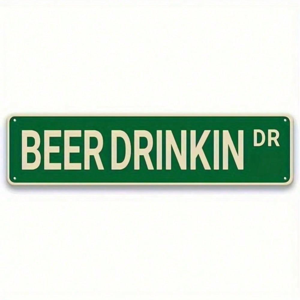 Vintage Metal Tin Sign Beer Drinker Wall Decor Retro Poster For Home Bar Garage Man Cave