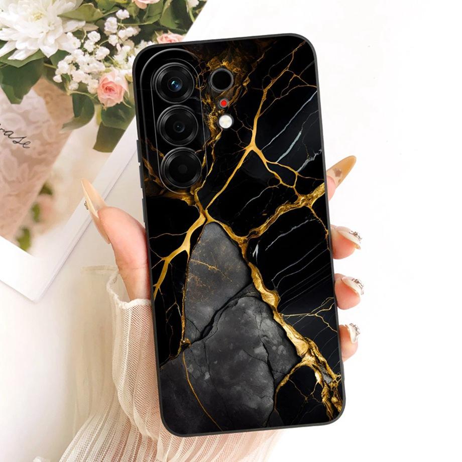 Soft Silicone Phone Case For Tecno Camon 50 Pro 4G Black Cat Cartoon Dragon Animals Pattern Bumper For Camon 50Pro CN5c Cover