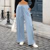 Women's Straight Pants Fashion Casual Pants Nine Point Harlan Pants
