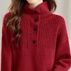 Srcr Women's High-Neck Cashmere Blend Loose Sweater