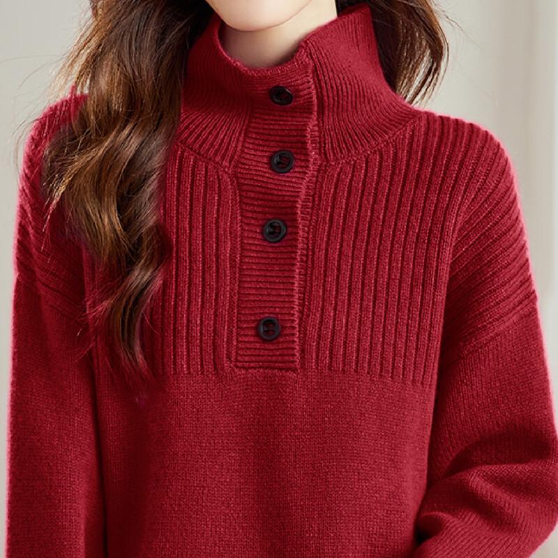 Srcr Women's High-Neck Cashmere Blend Loose Sweater