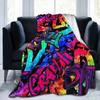 Couverture Hip Hop Aquarelle Graffiti Couverture de Lit Super Douce Légère Couvertures Jetées pour Lit Canapé Sofa Couvertures Art Urbain