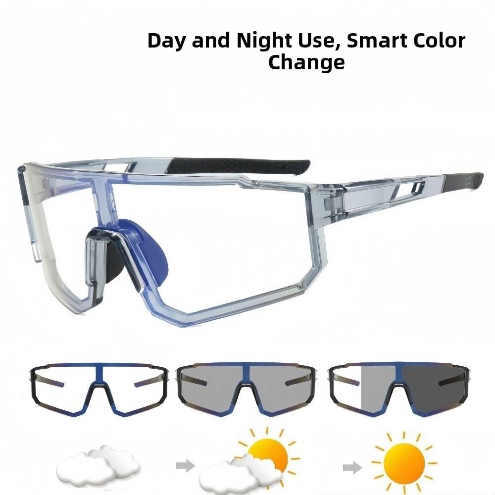 Clear Cycling Sunglasses Photochromic Windproof Glasses Outdoor Sport Goggle  Road Riding Bike