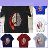Camiseta Confortável La Casa De Papel Para Fãs de La Casa De Papel Top Unissex de Manga Curta