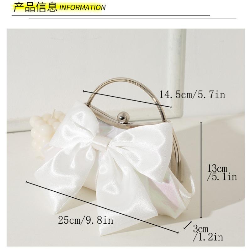 Bow flower clutch bag new women's bag dinner bag high-end dress banquet handbag shoulder messenger bag