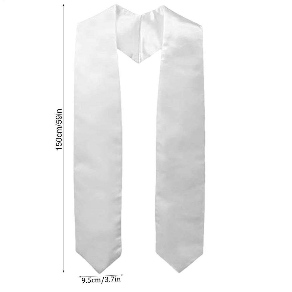 1pcs Graduation Stole Sash Satin Plain Honor Stole Bachelor Gown Scarf Unisex Adult Graduation Honors Stole Graduations