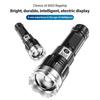 Super Bright LED Zoom Flashlight Built-in Battery USB Rechargeable With Power DIsplay For Outdoor Portable Tactical Flashlights