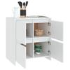 Sideboards 2 Pcs White 70 X 41 X 75 Cm Particleboard