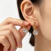 18K Lively Sparkle Zirconia Ear Clip: Hypoallergenic, Shining Titanium Steel