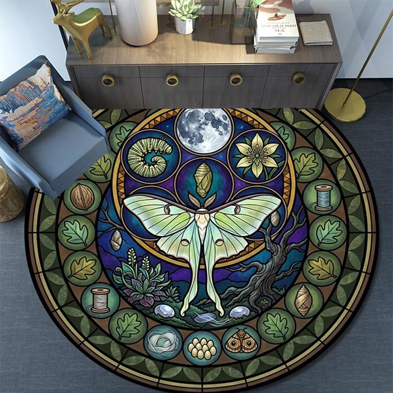 Bee Honey Glass Round Area Rug Under Office Chairs Bedroom Living Room Home Decor