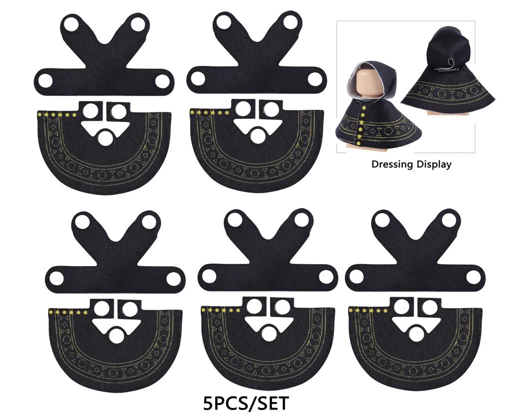 MOC Officer Cape Byggklossar Kit Medeltida Lejonriddare Figurer Tillbehör Sjal Imitation Päls Kläde Klossar Leksaker Pojkar Gåva