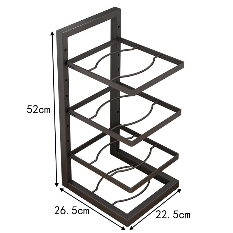 Multi Layer Pot Rack Kitchen Organizer Shelf Cookware Storage Stand Cabinet Divider Pan Holder