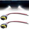2 Stück Nebelscheinwerfer Stecker Kabelbaum | H11 H9 H8 880 881 Scheinwerfer Buchsen Adapter Kabelbaum, Wasserdichter Pigtail Adapter Stecker
