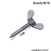 Stainless Steel 304 Eye Bolt, Self-Tapping Screw Eyelet, Butterfly Hand-Tight Self-Sheep Horn Nails