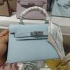 Sac Kelly Impression Paume Deuxième Génération 2026: Nouveau Sac à Main Mini Tote & Bandoulière Haut de Gamme pour Femme