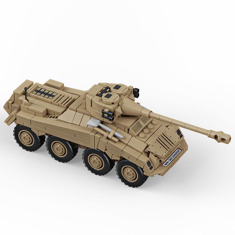 WK2 Militär Armee Soldaten Zweiter Weltkrieg Sd.Kfz.234 Schweres gepanzertes Fahrzeug Modellbau Bausteine Ziegel MOC Kinderspielzeug zum Selberbauen