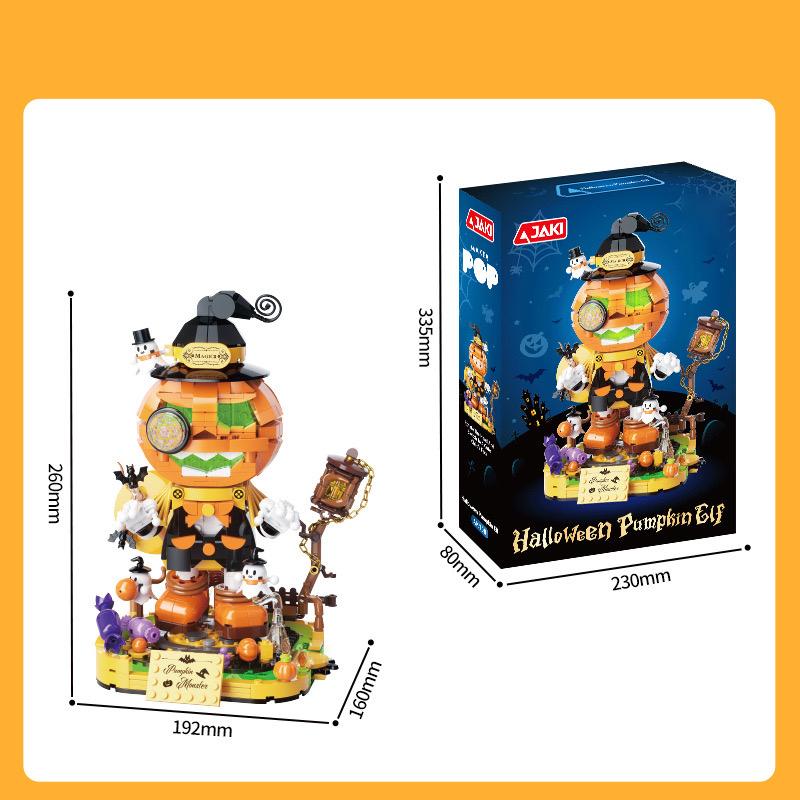 

Jaki Halloween Themed Series Pumpkin Fairy House Model Matching Pieces For Kids And Adults Halloween Construction Plaything Gifts