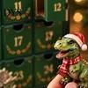 Christmas Holiday Gift Box Dinosaur Advent Calendar, 24Pcs Acrylic Ornament Set with Cute Ornaments Collection Dino Figures, Countdown Box,