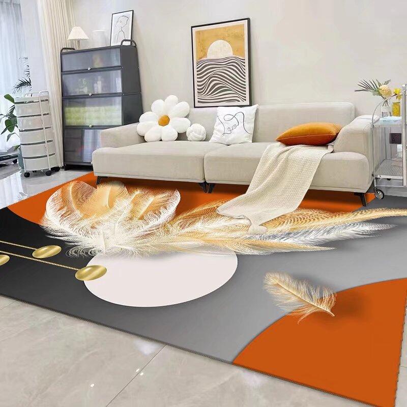 Yellow Orange Luxury Household Carpets for Living Room 140x200 Modern Home Deocr Soft Fluffy Lounge Rug Bedside Bedroom Balcony