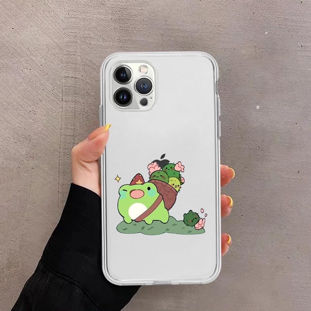 Frog cartoon drawing Phone Case For iPhone 15 13 14 Pro Max XS XR 12 11 Pro 13 Mini 6 7 8 Plus Soft Clear Back Cover