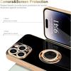 Coque de protection pour téléphone - BOOLING - iPhone 16 - Silicone hybride - Antichoc - Anneau rotatif 360°