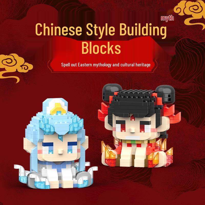 Nezha Ao Bing Kompatybilne Kreskówkowe Klocki Budowlane i Ozdoby