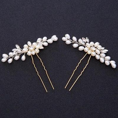 Bridal Hair Accessories Crystal Pearls Wedding Hair Clips Jewelry Handmade Crafts